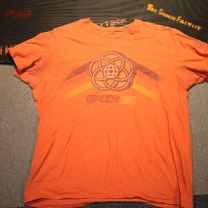Hanes Nano Walt Disney Epcot 35 T-Shirt - Orange Pastel - Size XL